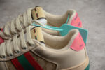 Gucci Screener GG Sneaker - Pink and Green Trim crossreps