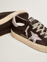 Hi Star sneakers in black leather with silver laminated leather star crossreps