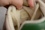 Gucci Screener Leather and Suede Sneaker with Green Heel Tab and Web Stripe crossreps