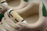 Gucci Screener Leather and Suede Sneaker with Green Heel Tab and Web Stripe crossreps