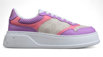 Gucci Platform Sneaker in Pink and Purple crossreps