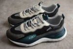 Gucci Black and Grey Chunky Sole Sneakers with Teal Accents crossreps