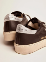 Hi Star sneakers in black leather with silver laminated leather star crossreps