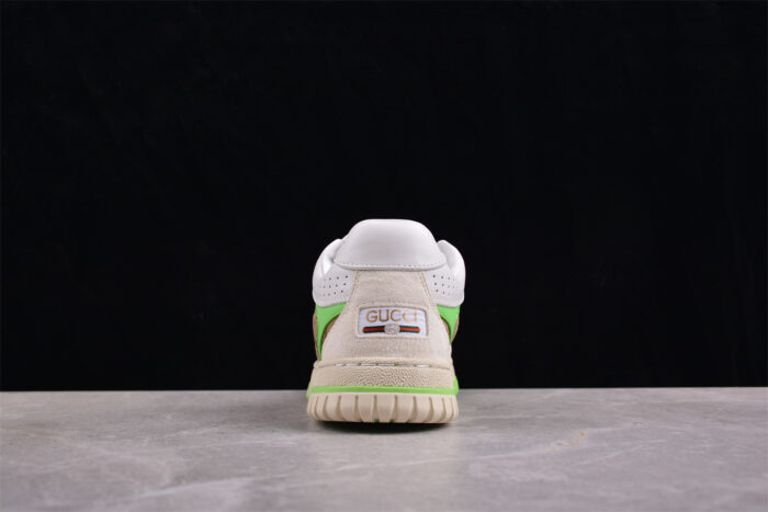 Gucci Tennis 1977 Sneakers - White, Brown, and Neon Green crossreps