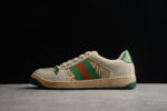 Gucci Screener GG Sneaker - Green and Orange Trim crossreps