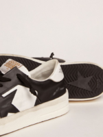 Stardan sneakers in black and white leather crossreps