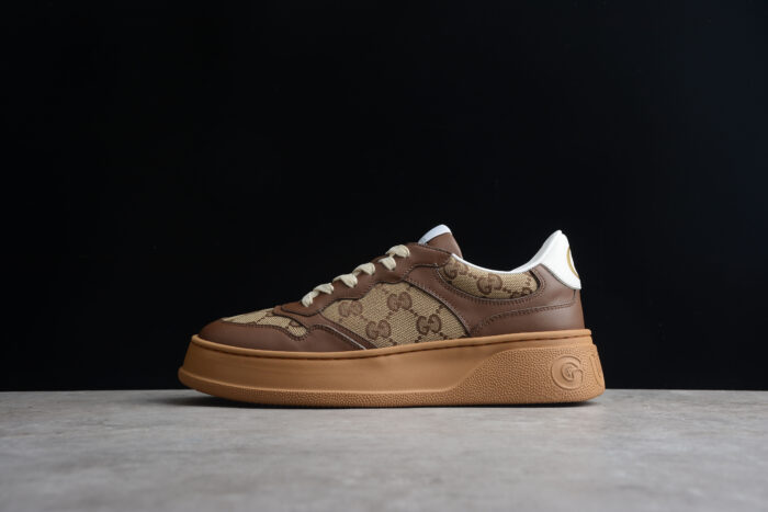 Gucci GG Supreme Rhyton Sneaker in Brown crossreps