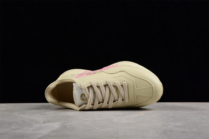 Gucci Rhyton Sneaker with Pink Logo crossreps