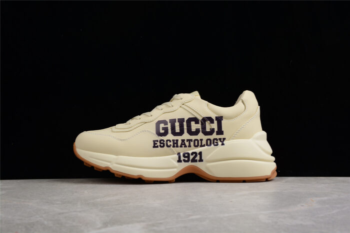 Gucci Rhyton Leather Sneaker with Gum Sole crossreps