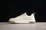 Cream Low-Top Sneaker with Beige Accents crossreps