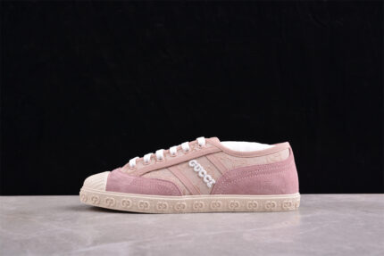 Gucci GG Canvas Pink Suede Sneaker crossreps