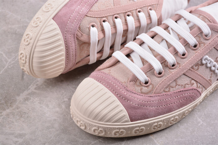 Gucci GG Canvas Pink Suede Sneaker crossreps