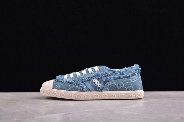 Gucci GG Distressed Denim Sneaker crossreps