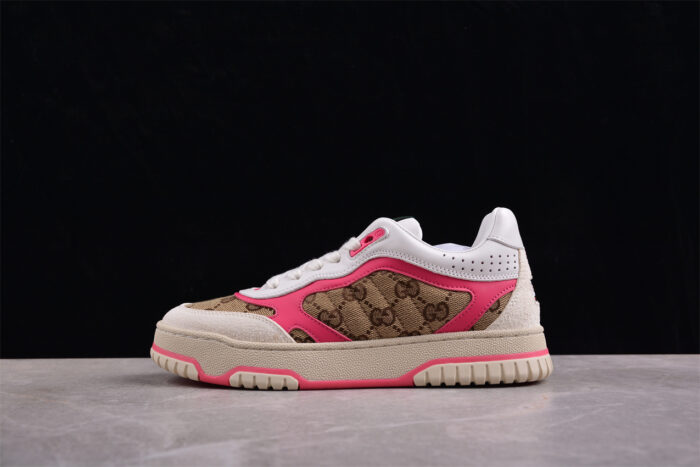 Gucci Tennis 1977 Sneakers - White, Brown, and Pink crossreps