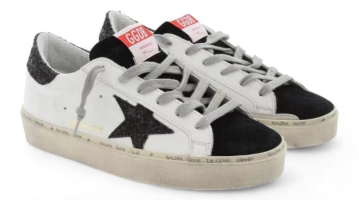 Golden Goose Hi Star Low-Top Sneakers Black/White crossreps