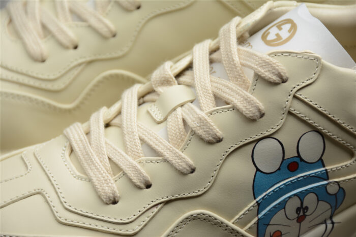 Gucci Rhyton Leather Sneaker with Doraemon crossreps