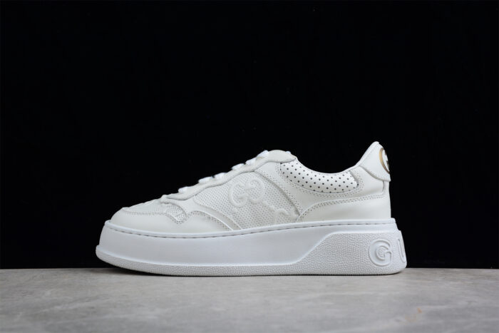 Gucci Rhyton Leather Sneaker - White crossreps