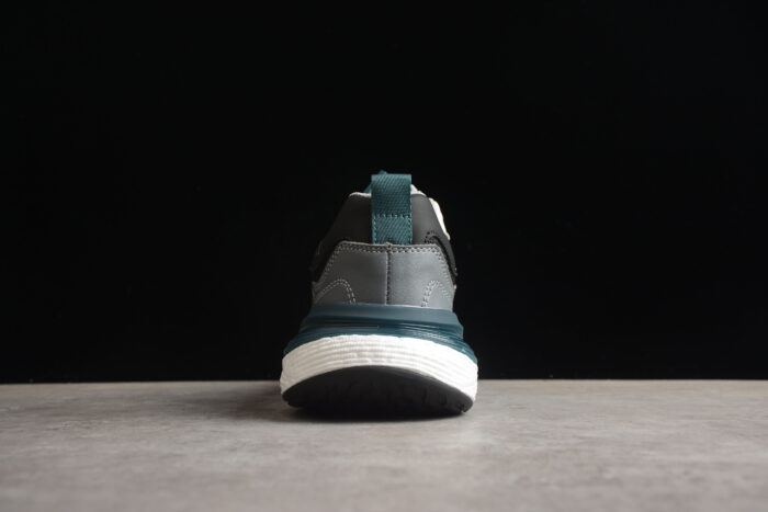 Gucci Black and Grey Chunky Sole Sneakers with Teal Accents crossreps