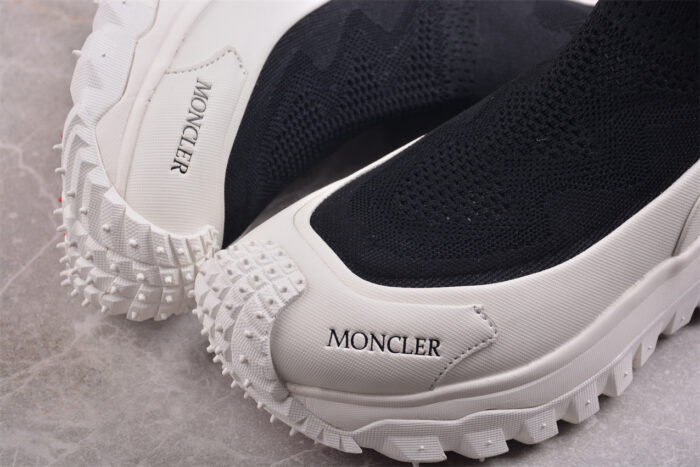 Moncler Trailgrip GTX High-Top Sneakers in Black and White crossreps