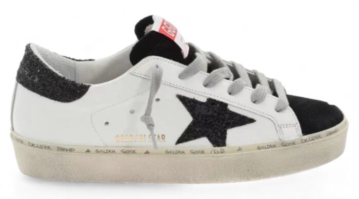 Golden Goose Hi Star Low-Top Sneakers Black/White crossreps