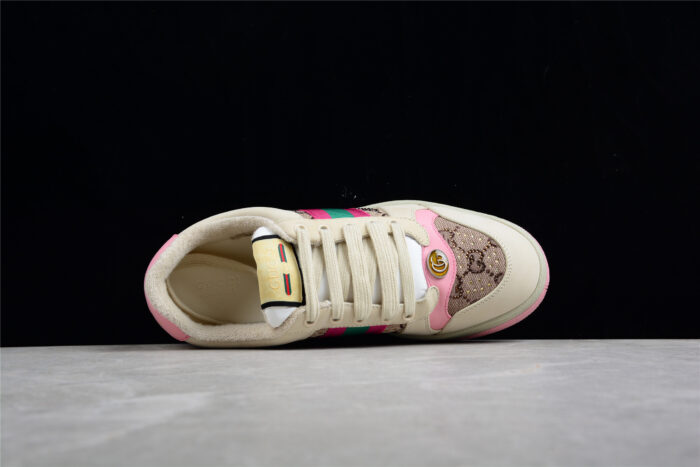 Gucci Screener Pink and Green GG Sneaker crossreps