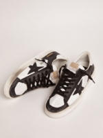 Stardan sneakers in black and white leather crossreps