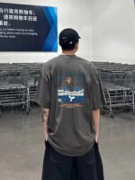 24ss Whale Diving Logo T-Shirt crossreps