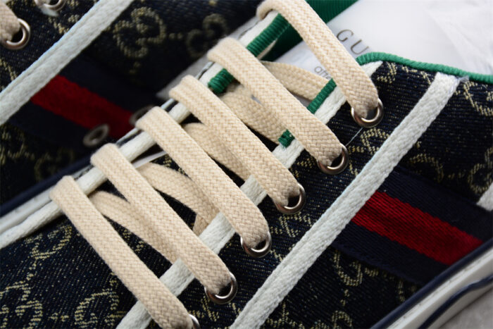 Gucci Tennis 1977 Sneakers - Navy and Red crossreps