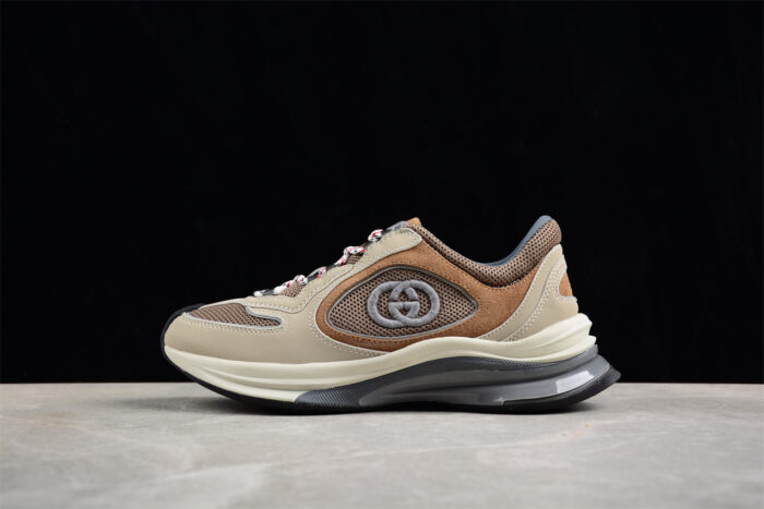 Gucci Rhyton Sneakers - Beige and Brown crossreps