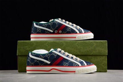 Gucci Tennis 1977 Sneakers - Denim and Red crossreps