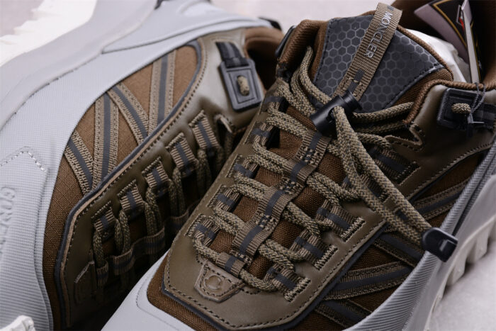 Moncler Trailgrip GTX Sneakers in Brown and Gray with Gore-Tex Technology crossreps