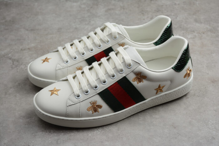 Gucci Ace Embroidered Sneaker with Bee and Star Motif crossreps