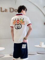 Joint Color Embroidery Logo Wafle Short crossreps