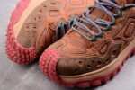 Moncler Trailgrip Lace-Up Sneakers in Tan and Pink with Vibram Sole crossreps