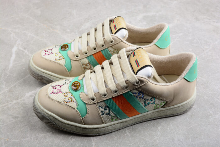 Gucci Ace Embroidered Leather Sneaker crossreps