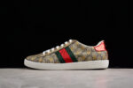 Gucci GG Supreme Canvas Sneakers with Gold Bee Print and Web Stripe crossreps