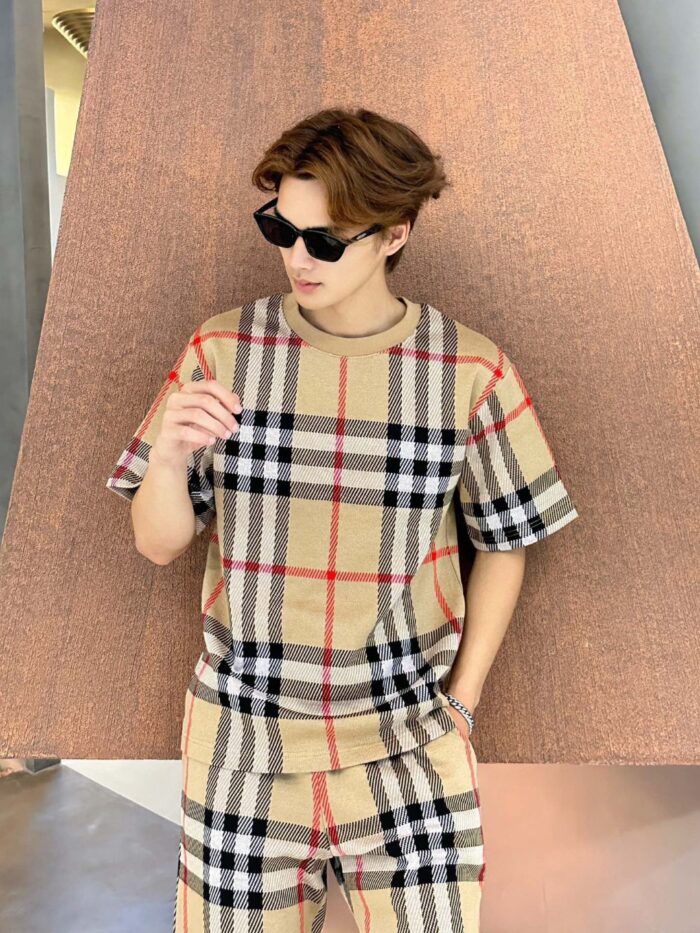 24ss Plaid Knit T-Shirt crossreps