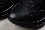 Gucci All-Black Chunky Sole Sneakers with White Interlocking G Logo crossreps