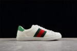 Gucci White Leather Sneakers with Donald Duck Embroidery and Web Stripe crossreps