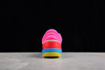 Gucci Neon Pink and Blue Leather Sneakers with Multicolor Sole crossreps