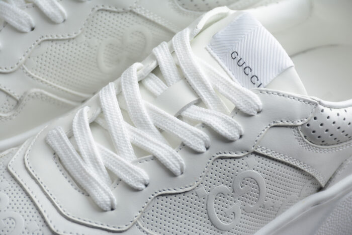 Gucci Rhyton Leather Sneaker in White crossreps