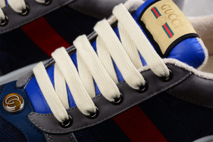 Gucci Low-Top Sneaker with Grey and Blue Accents crossreps