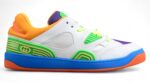 Gucci Neon Multicolor Leather Sneakers with Vibrant Accents crossreps