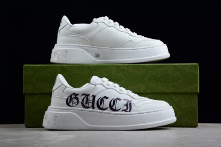 Gucci Script Logo Sneaker - White crossreps