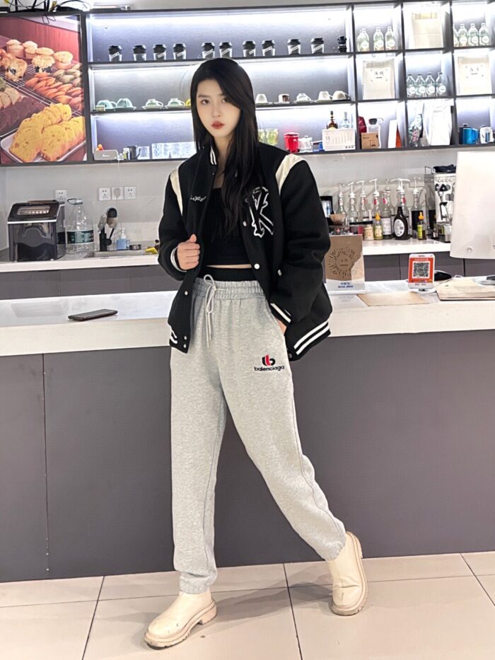 23FW Buckle Embroidery Logo Pants crossreps