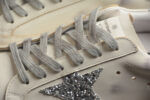 Golden Goose Distressed White Leather Sneakers with Grey Laces and Silver Heel Tab crossreps