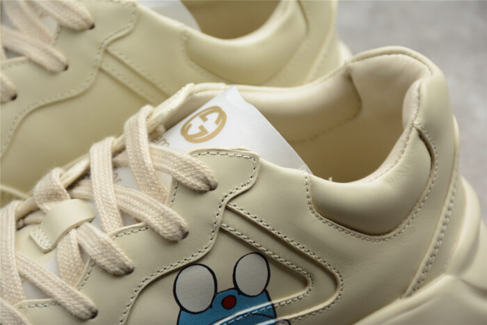 Gucci Rhyton Leather Sneaker with Doraemon crossreps