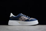 Gucci Basket Sneaker - Navy and Beige GG Monogram crossreps