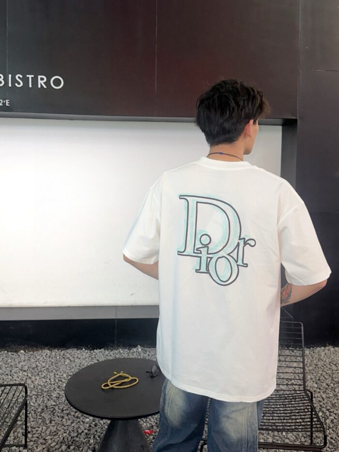 24ss Light Green Graffiti Logo T-Shirt crossreps