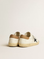 Super-Star with blue canvas star and tobacco leather heel tab crossreps